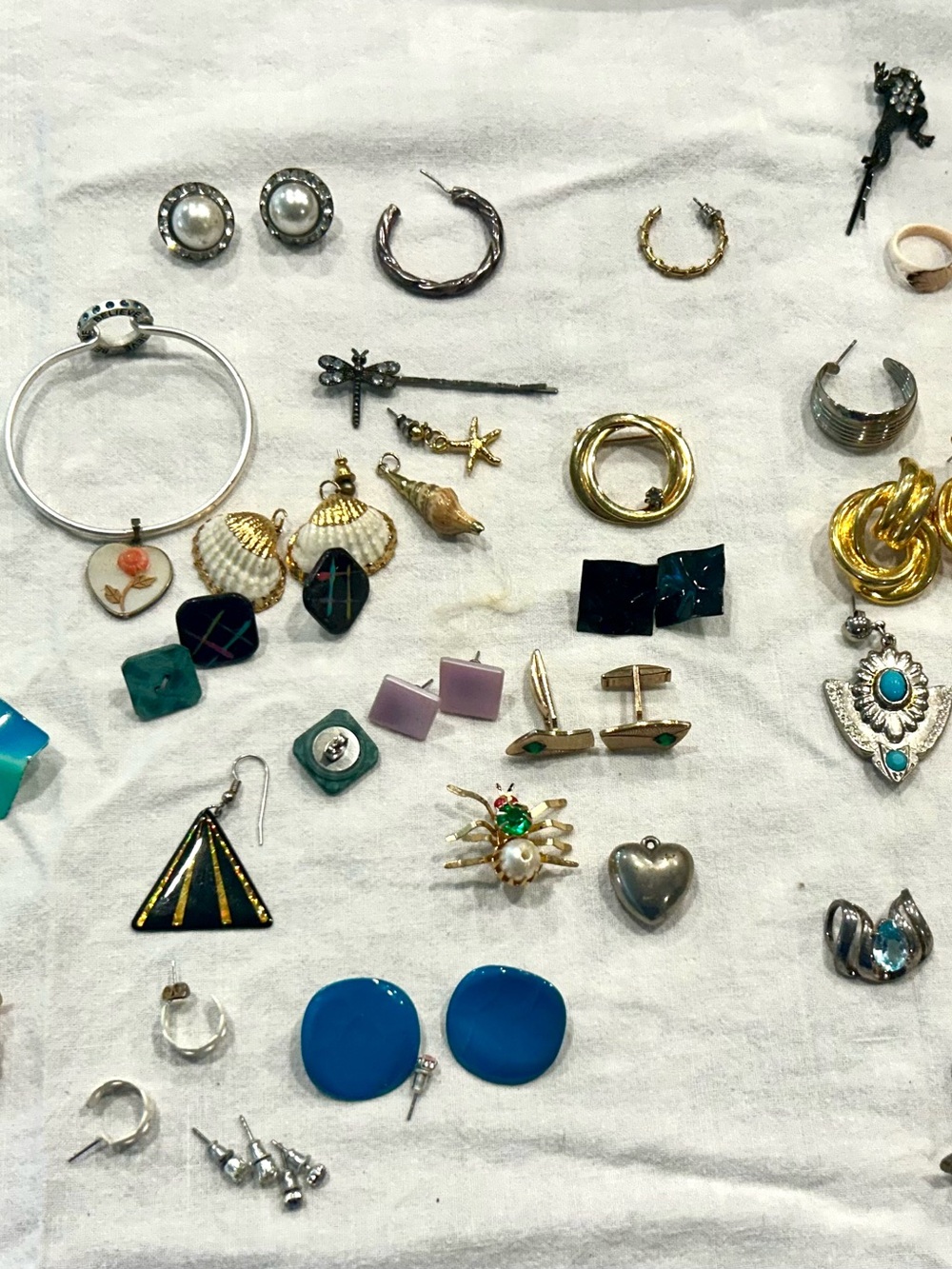 Assorted Women’s Earrings Set - Blue, Gold & Silver Accents